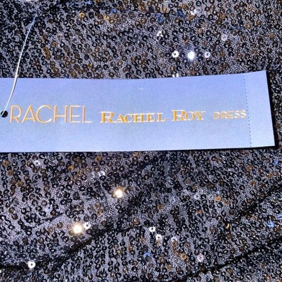 Rachel Roy Sequin Twist Neck Sleeveless Midi Dress Cocktail |Formal | Size 14W - Picture 14 of 16